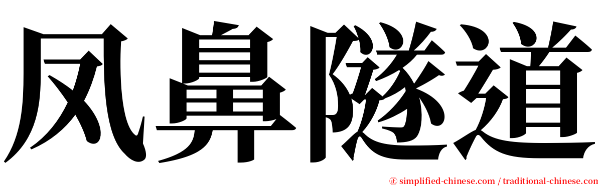 凤鼻隧道 serif font