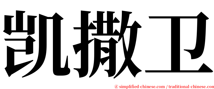凯撒卫 serif font