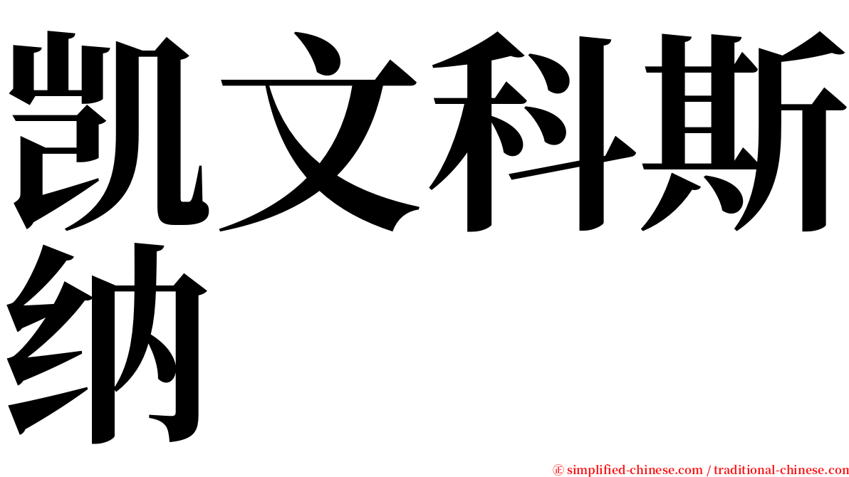 凯文科斯纳 serif font