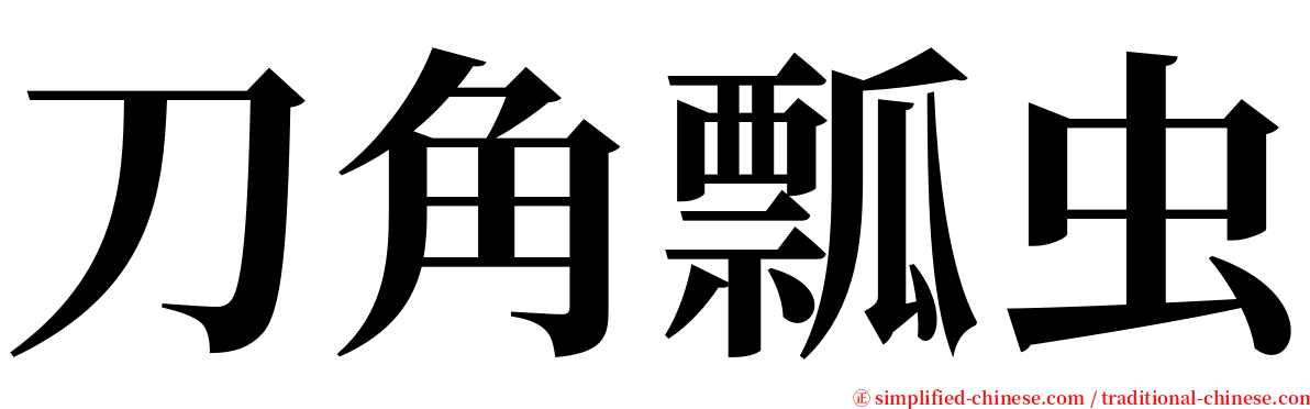 刀角瓢虫 serif font