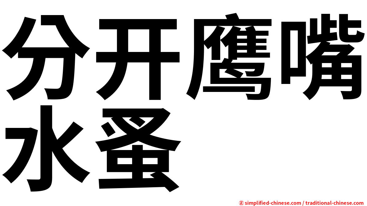 分开鹰嘴水蚤