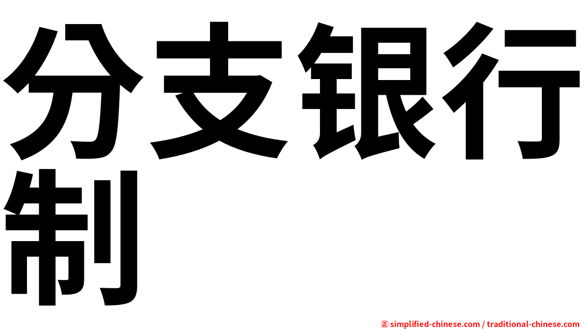 分支银行制