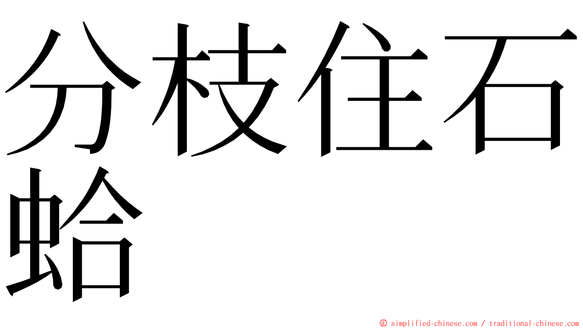 分枝住石蛤 ming font