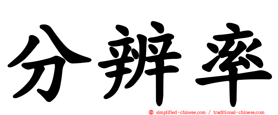 分辨率