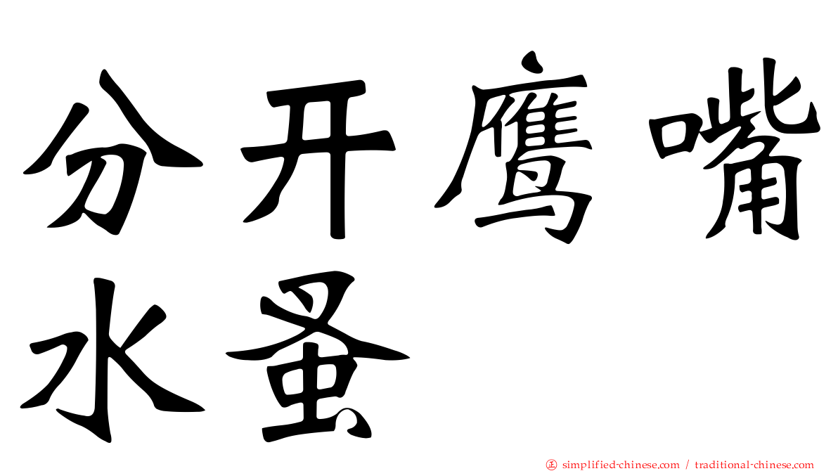 分开鹰嘴水蚤