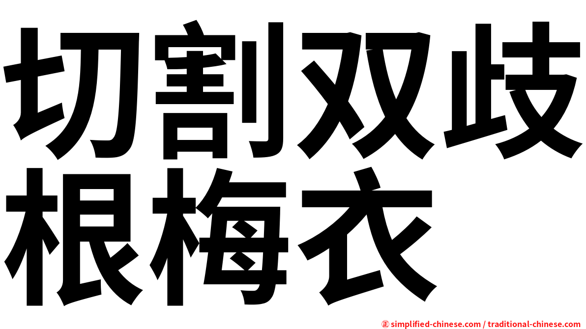 切割双歧根梅衣