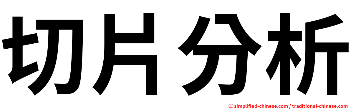 切片分析
