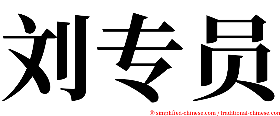 刘专员 serif font