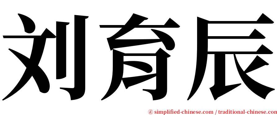 刘育辰 serif font