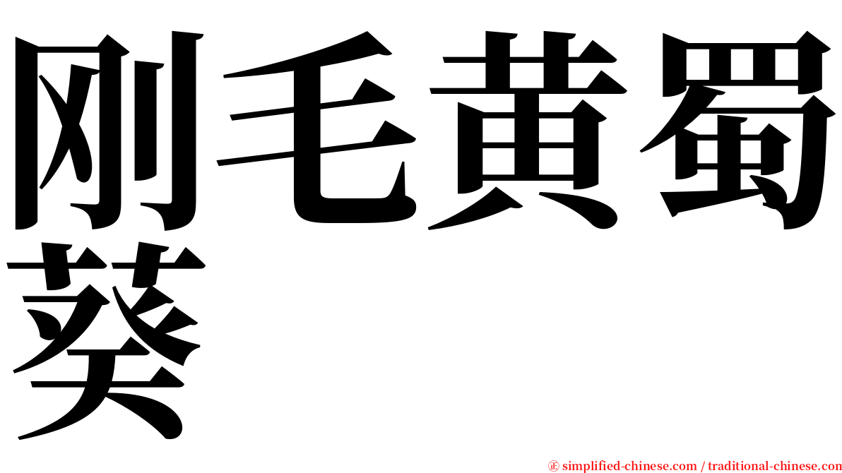 刚毛黄蜀葵 serif font