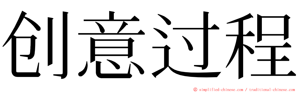 创意过程 ming font
