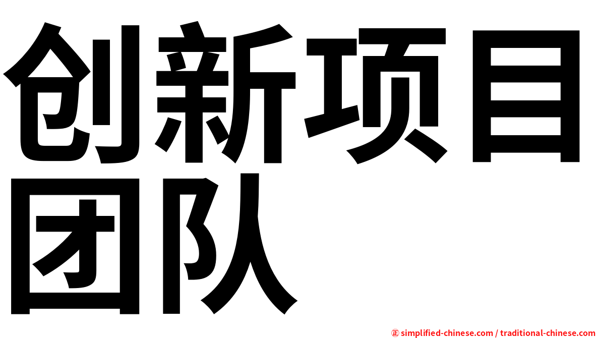 创新项目团队