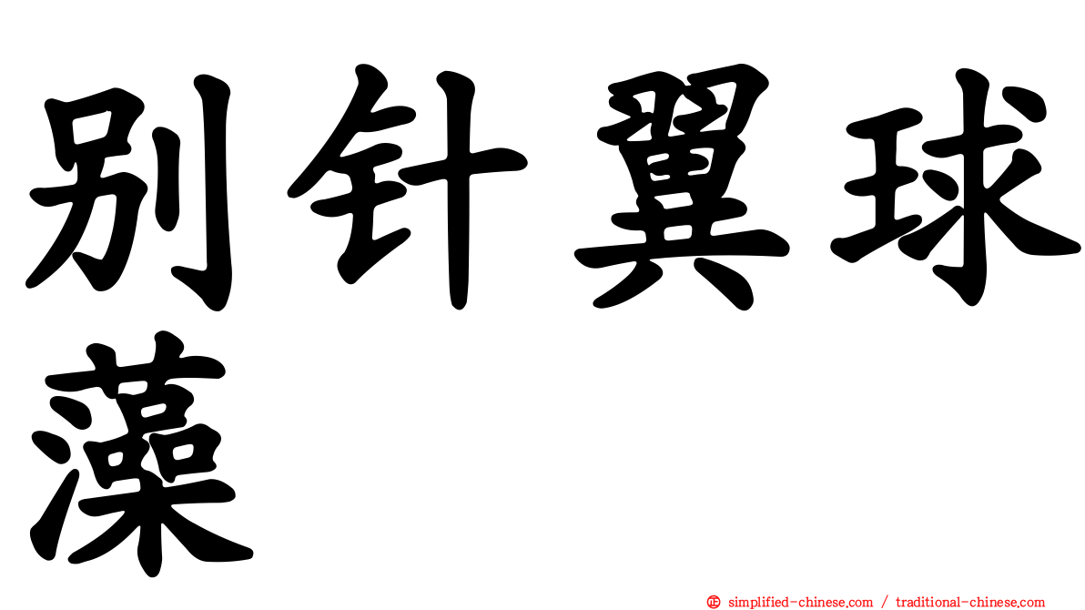 别针翼球藻