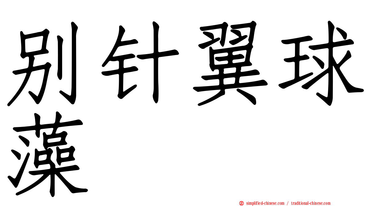 别针翼球藻
