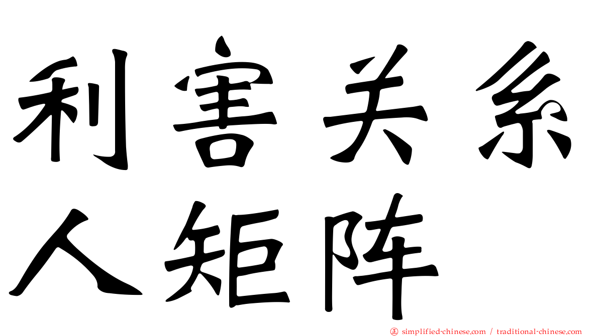 利害关系人矩阵