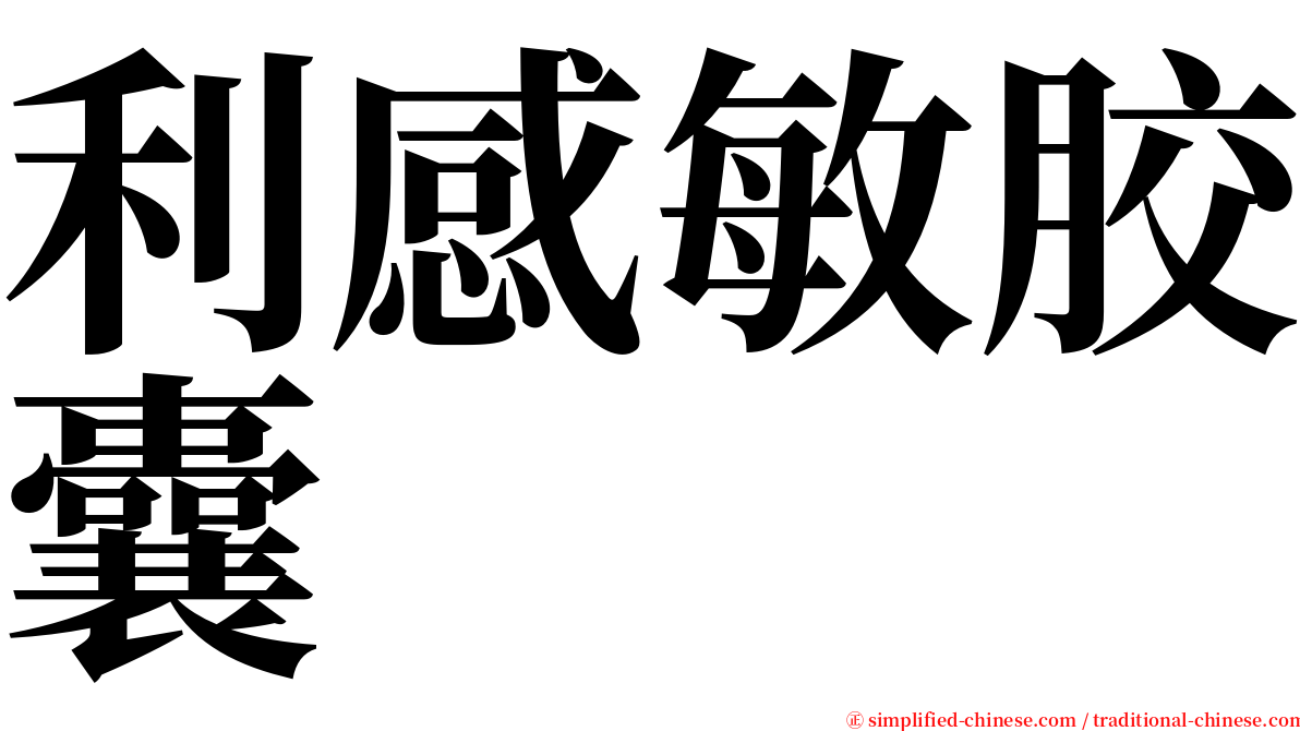 利感敏胶囊 serif font
