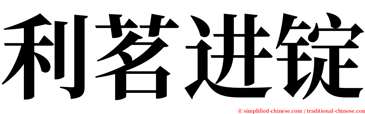 利茗进锭 serif font