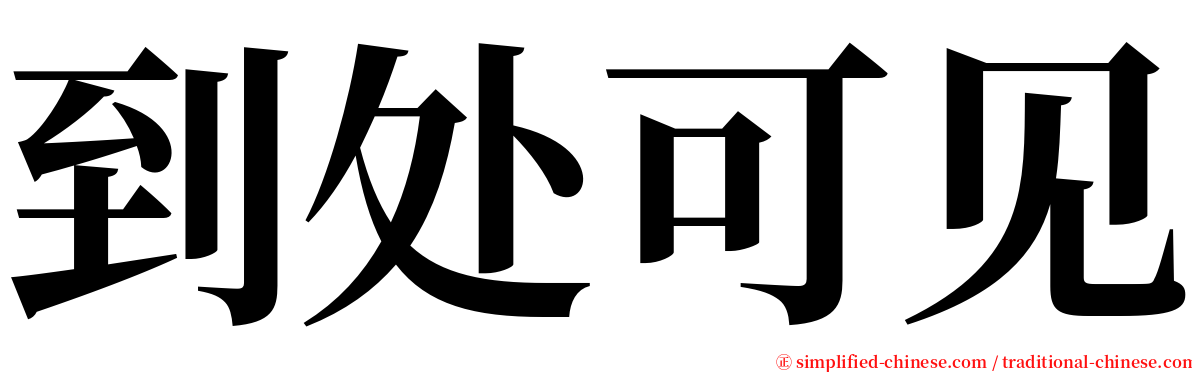 到处可见 serif font