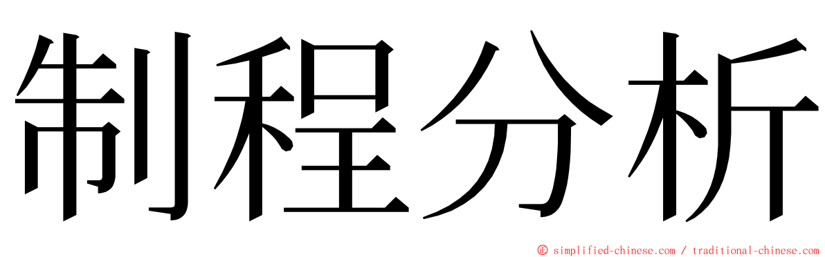 制程分析 ming font