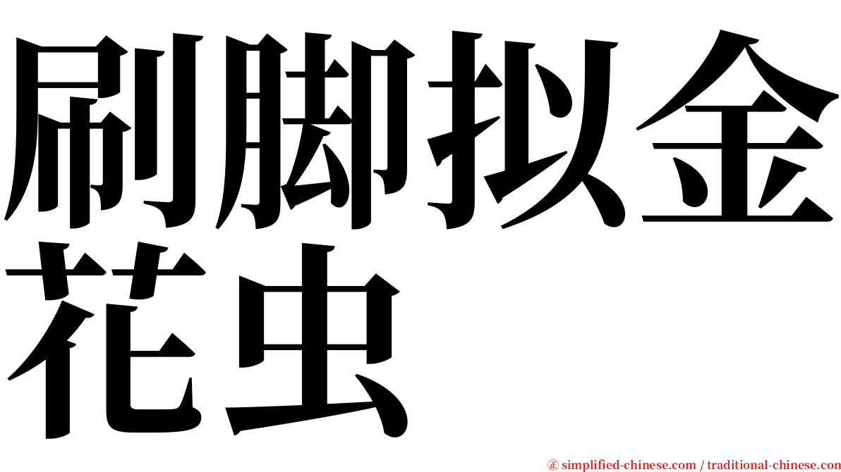 刷脚拟金花虫 serif font
