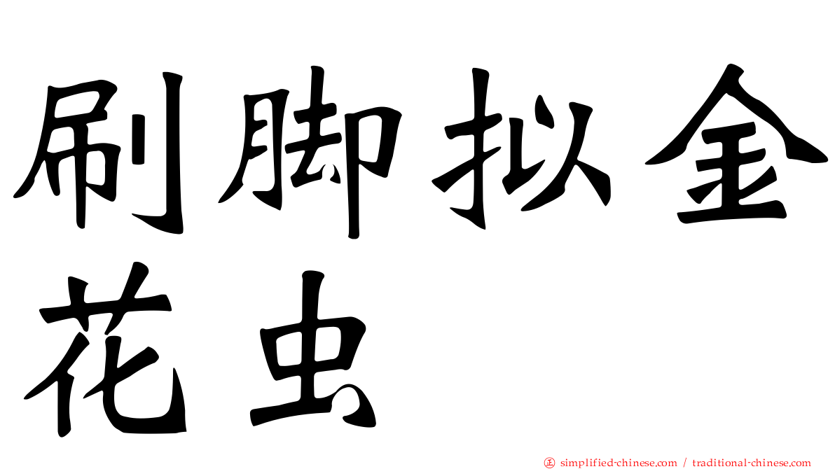 刷脚拟金花虫