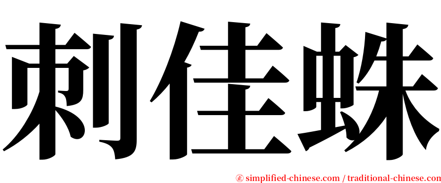 刺佳蛛 serif font