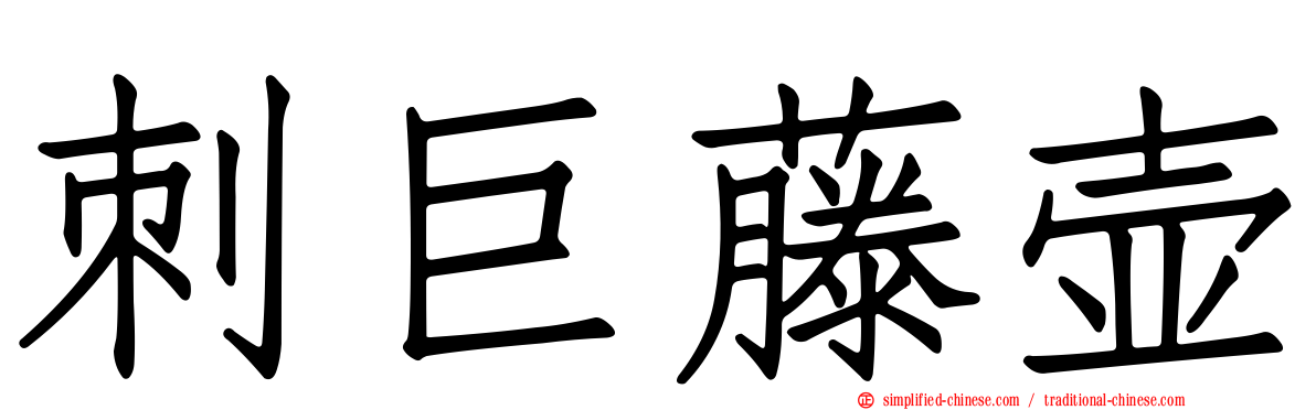 刺巨藤壶
