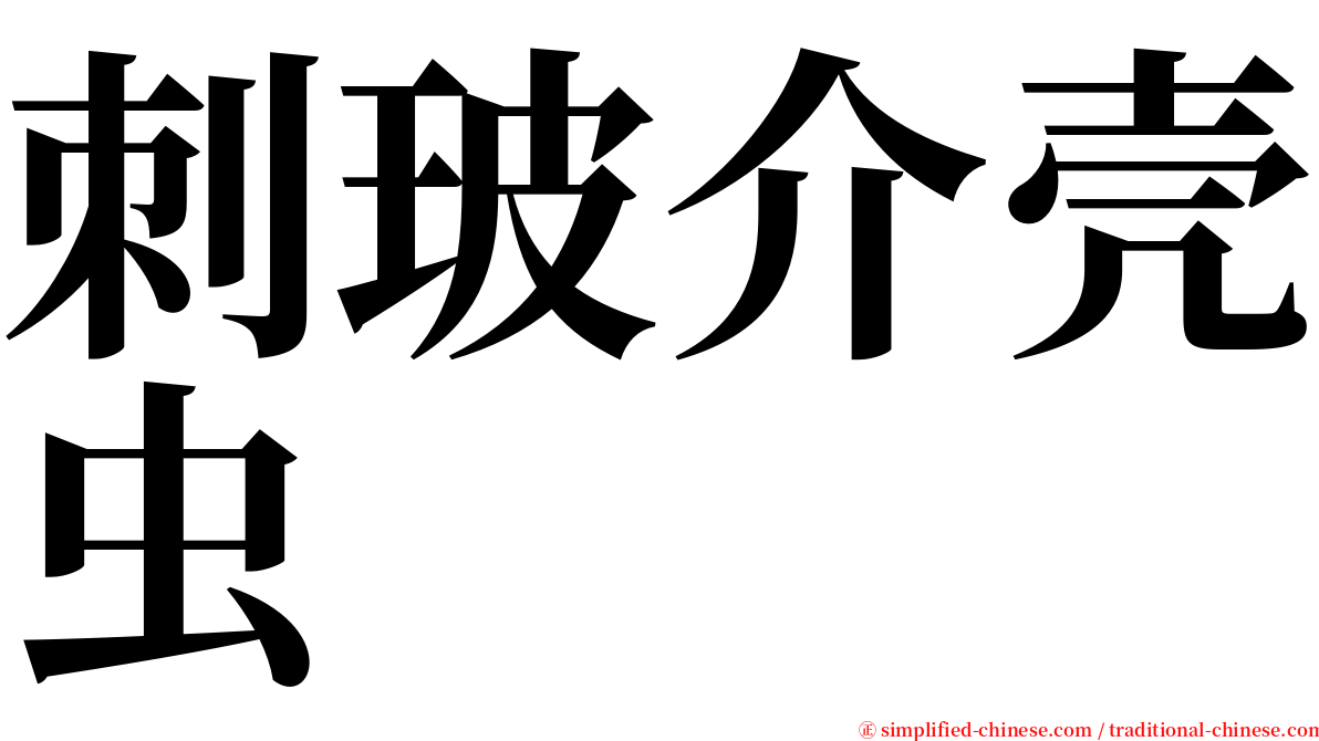 刺玻介壳虫 serif font