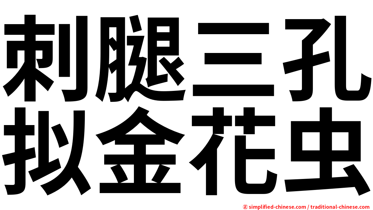 刺腿三孔拟金花虫
