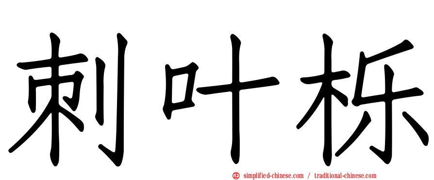 刺叶栎
