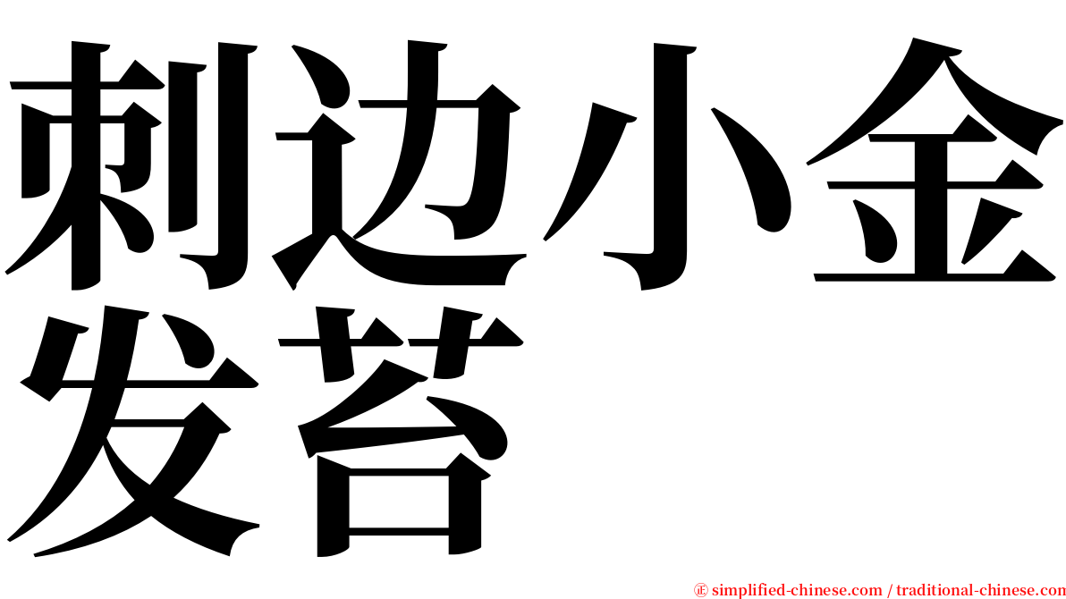刺边小金发苔 serif font