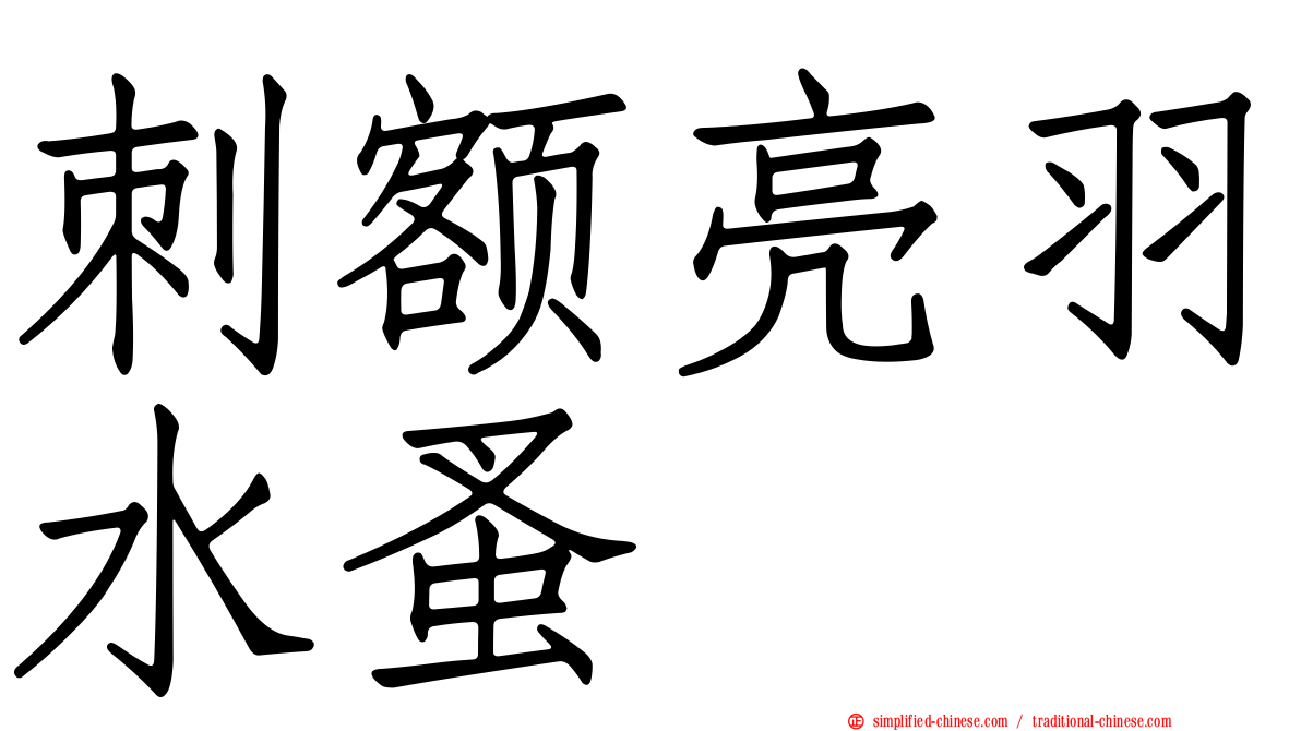 刺额亮羽水蚤