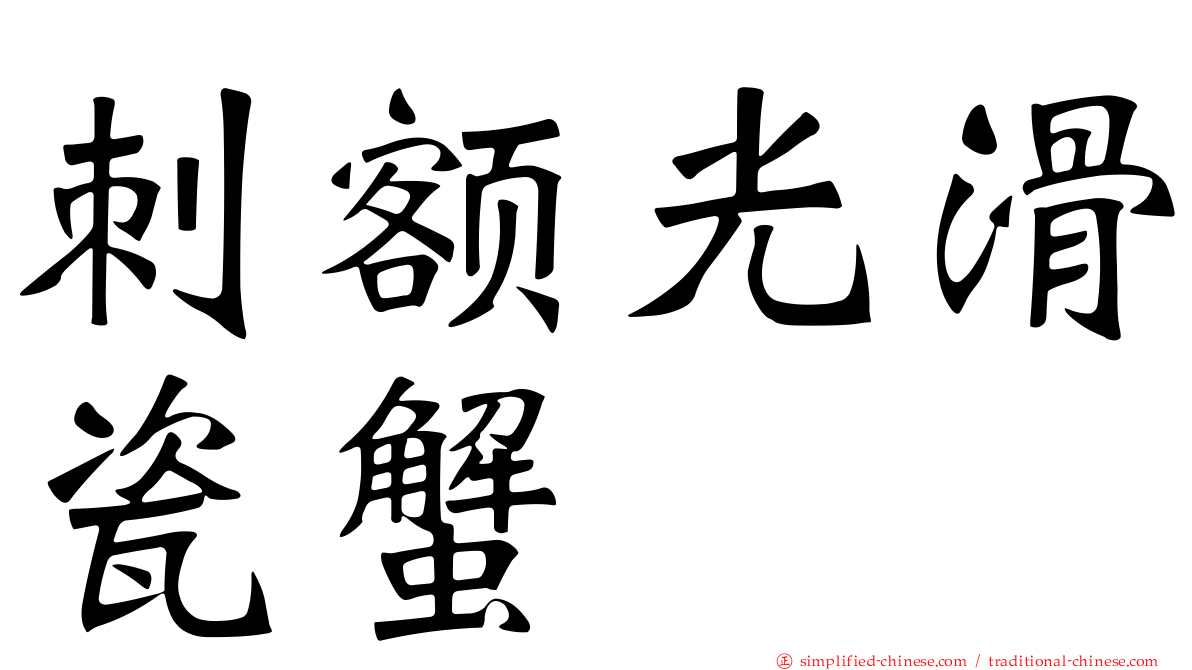 刺额光滑瓷蟹
