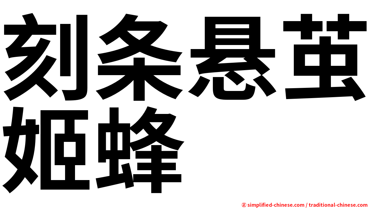 刻条悬茧姬蜂