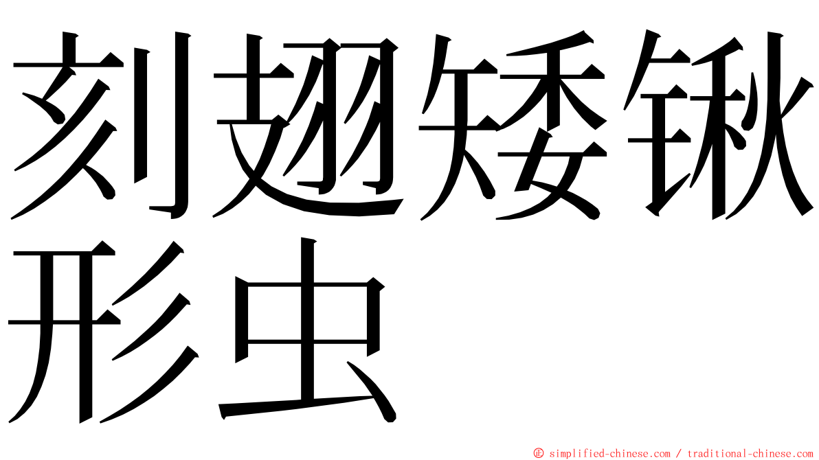 刻翅矮锹形虫 ming font