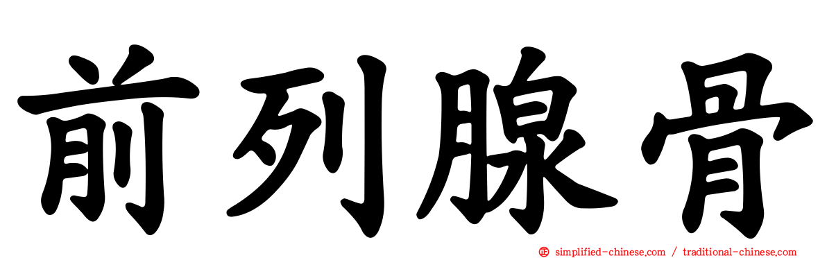 前列腺骨