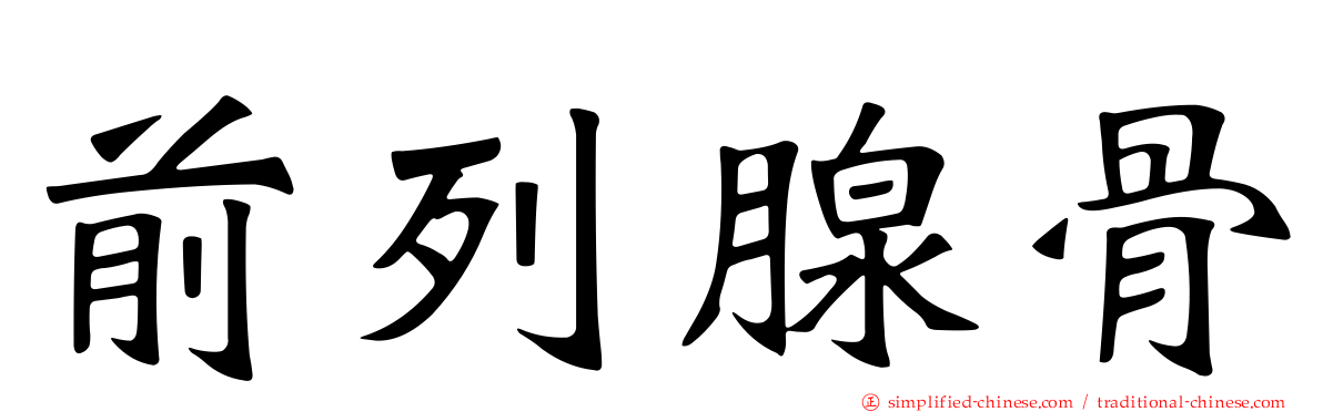 前列腺骨