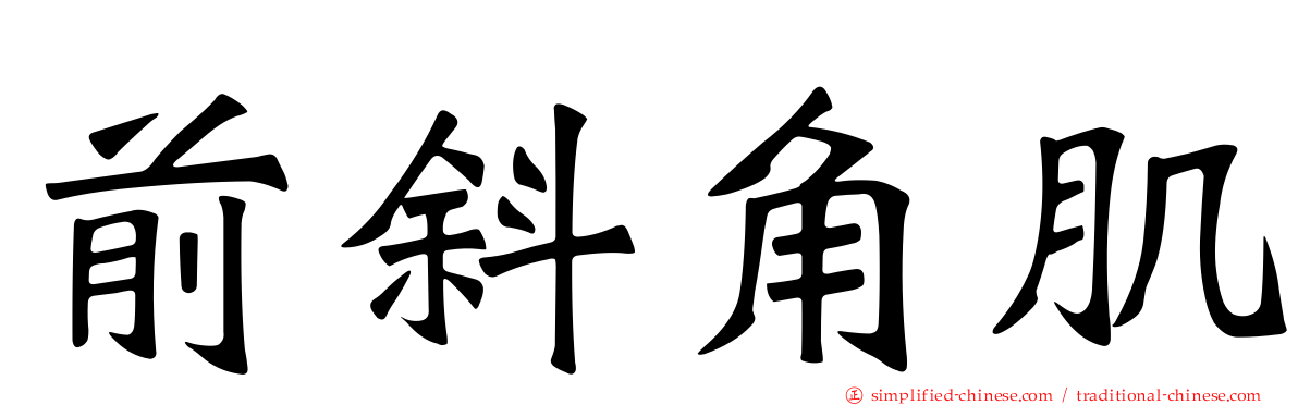 前斜角肌