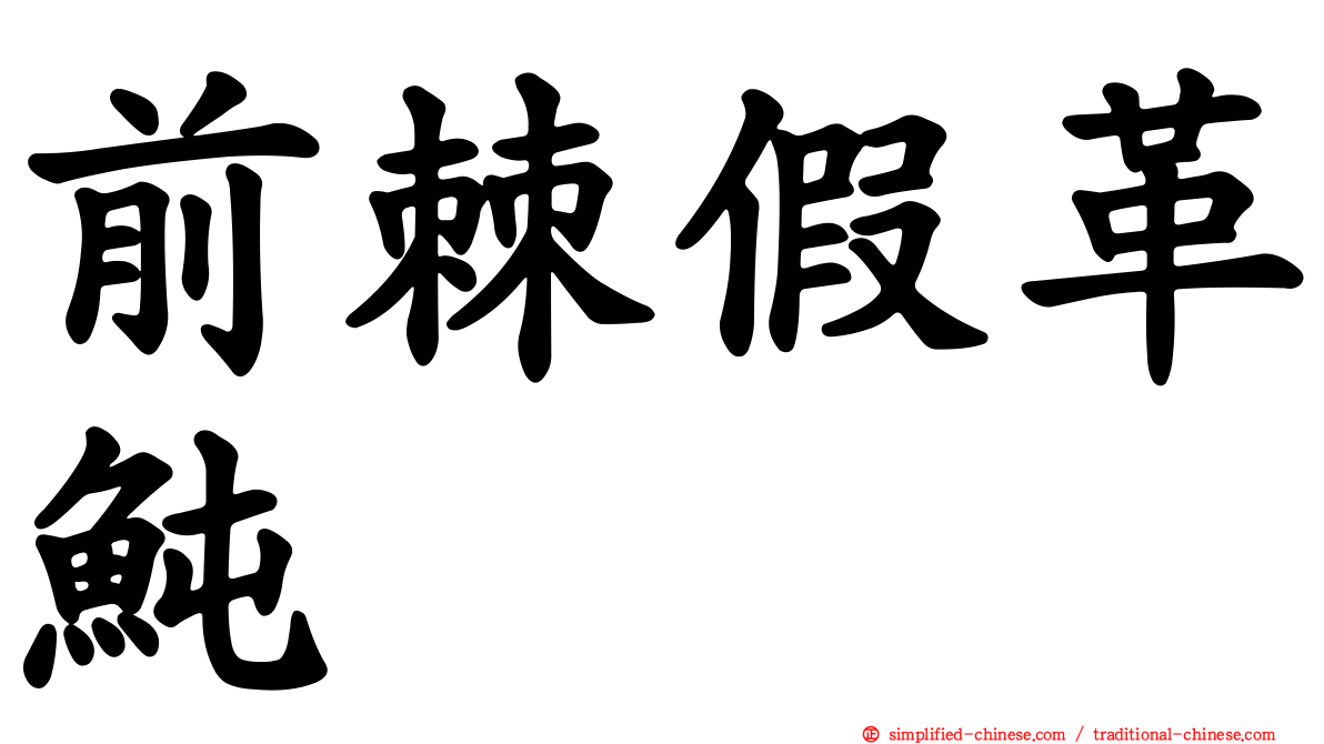 前棘假革鲀