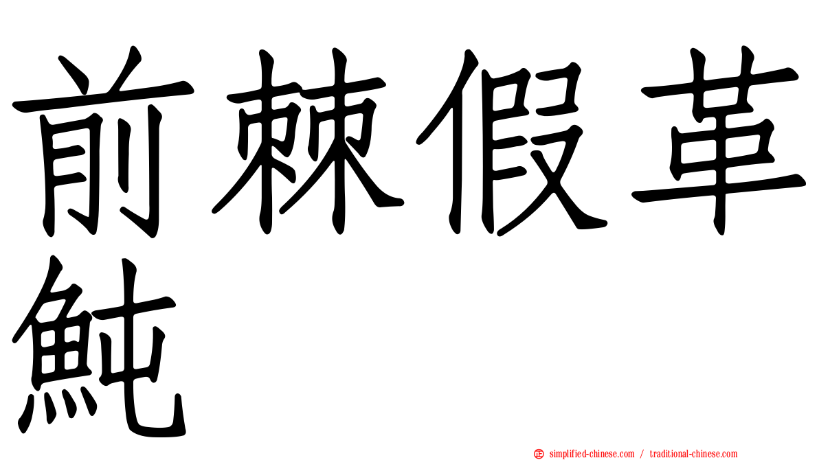 前棘假革鲀