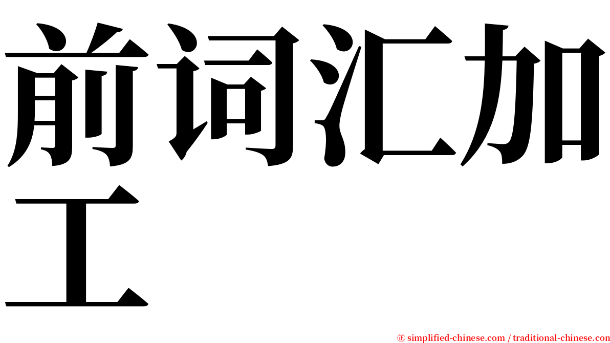 前词汇加工 serif font