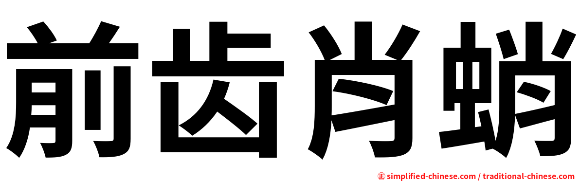 前齿肖蛸