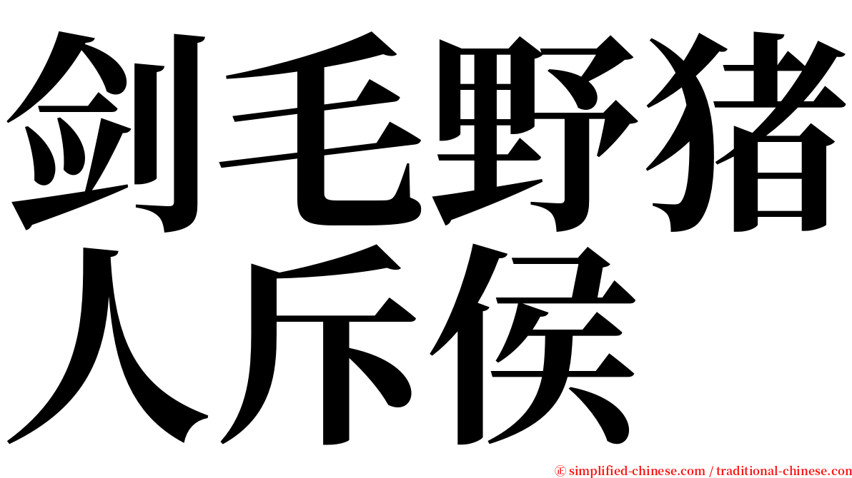 剑毛野猪人斥侯 serif font