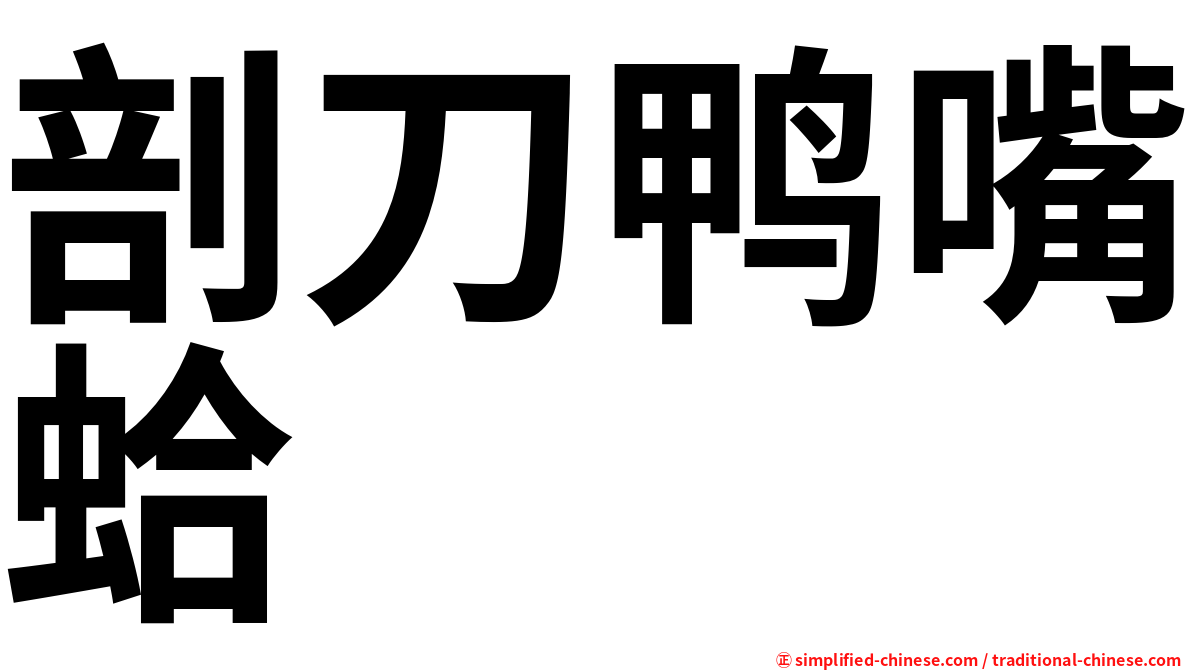 剖刀鸭嘴蛤