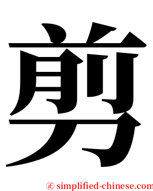 剪 serif font