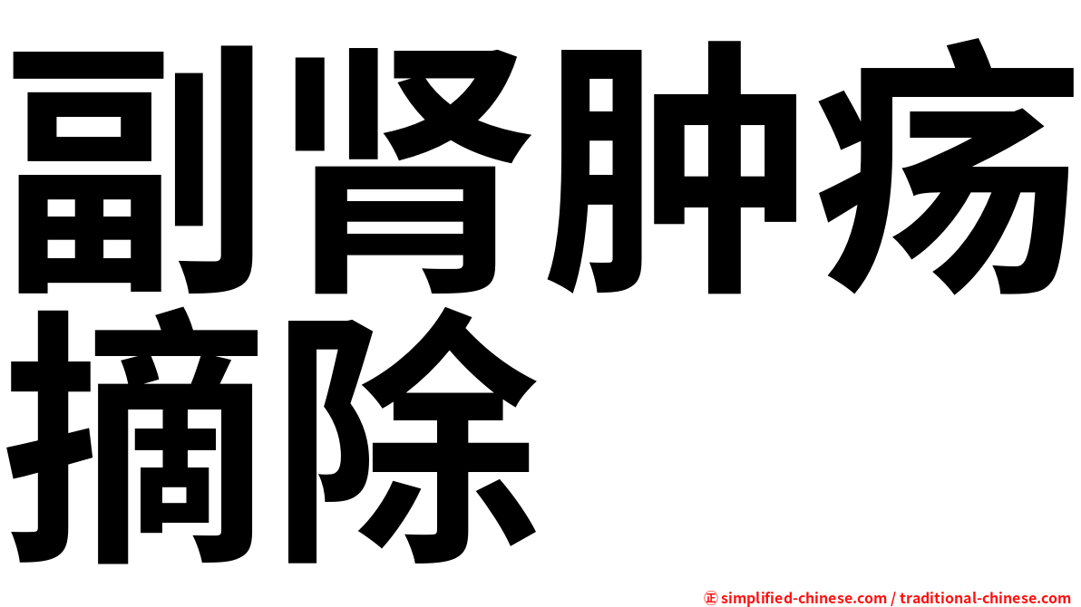 副肾肿疡摘除