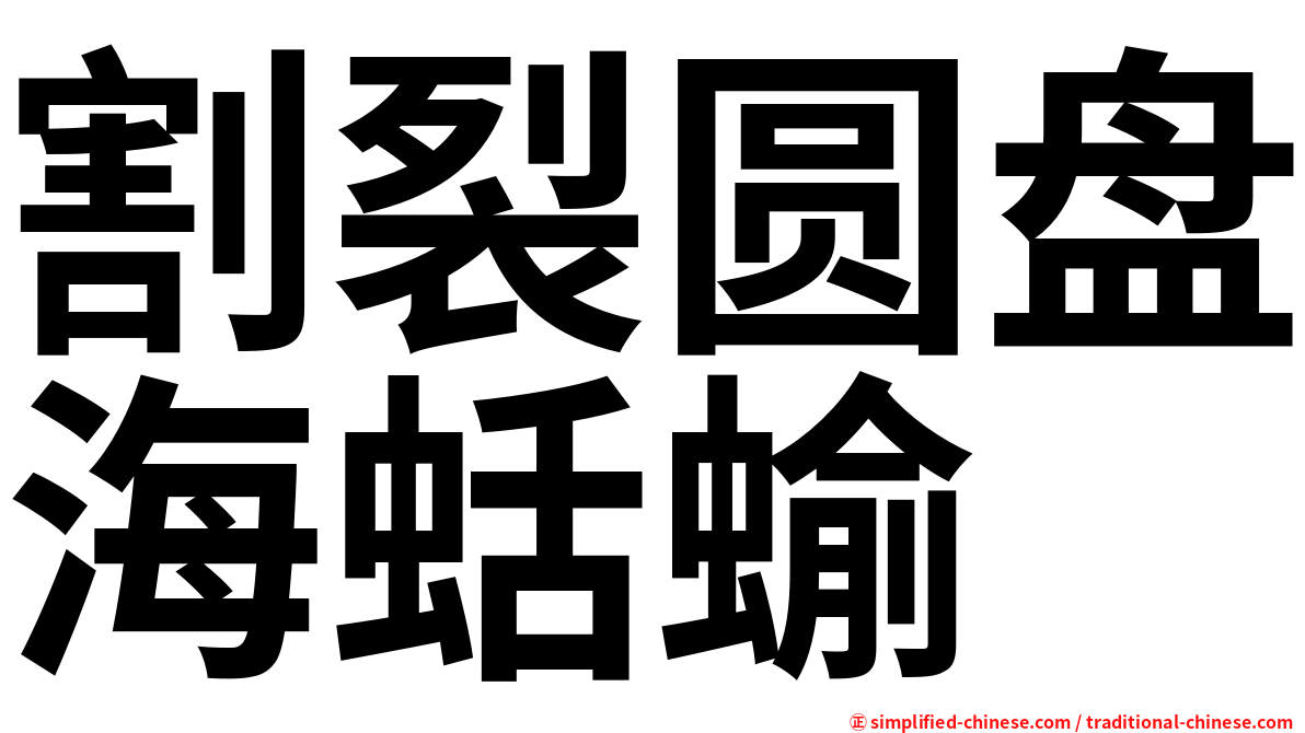割裂圆盘海蛞蝓