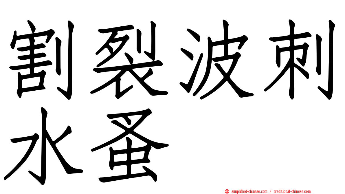 割裂波刺水蚤