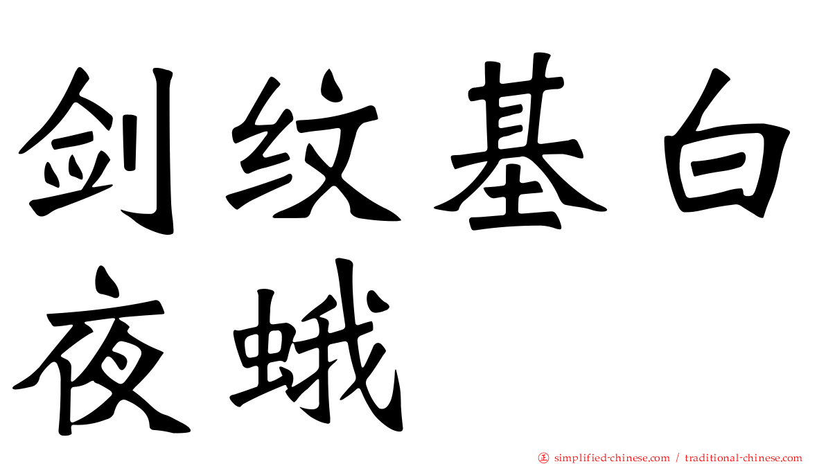 剑纹基白夜蛾