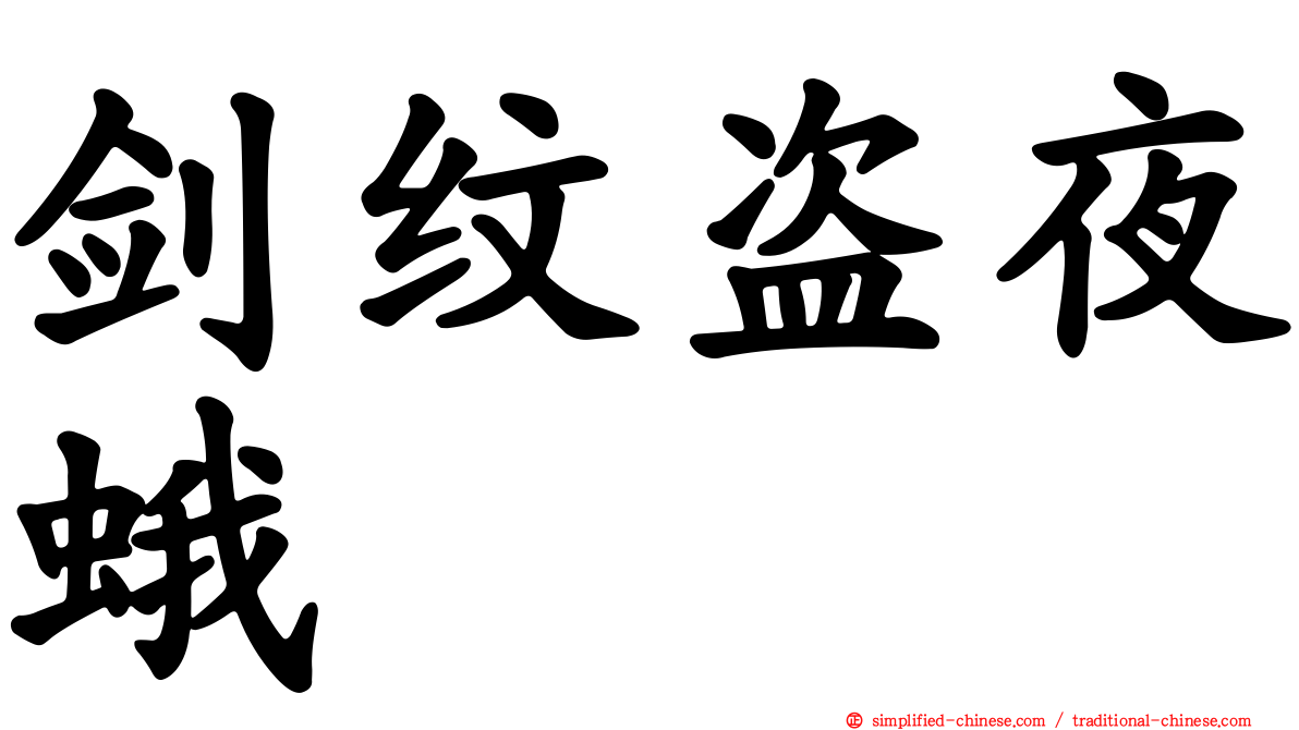 剑纹盗夜蛾